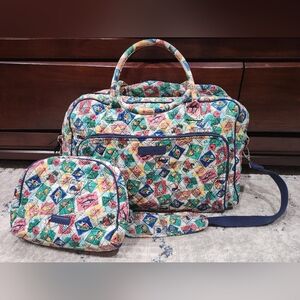 Vera Bradley Weekender and Makeup bag.